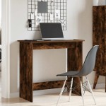 vidaXL Birou Stejar afumat 80x40x75 cm Lemn prelucrat