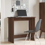 vidaXL Birou Stejar maro 80x40x75 cm Lemn prelucrat
