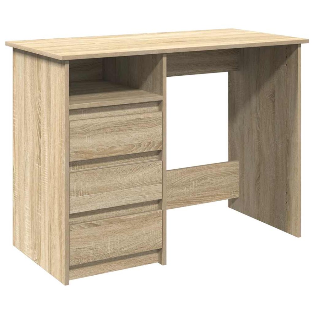 vidaXL Birou, stejar sonoma, 102x50x75 cm, lemn compozit