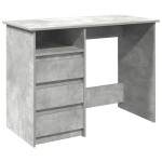 vidaXL Birou, gri beton, 102x50x75 cm, lemn compozit vidaXL Birou, gri beton, 102x50x75 cm, lemn compozit