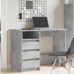 vidaXL Birou, gri beton, 102x50x75 cm, lemn compozit vidaXL Birou, gri beton, 102x50x75 cm, lemn compozit