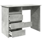 vidaXL Birou, gri beton, 102x50x75 cm, lemn compozit vidaXL Birou, gri beton, 102x50x75 cm, lemn compozit