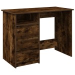 vidaXL Birou, stejar afumat, 102x50x75 cm, lemn compozit