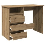 vidaXL Birou, stejar artizanal, 102x50x75 cm, lemn compozit vidaXL Birou, stejar artizanal, 102x50x75 cm, lemn compozit