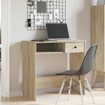 vidaXL Birou, stejar Sonoma, 80 x 40 x 75 cm, PAL