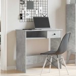 vidaXL Birou, gri beton, 80 x 40 x 75 cm, PAL