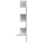 vidaXL Raft de perete pentru colț, gri beton, 32x32x127,5 cm, PAL vidaXL Raft de perete pentru colț, gri beton, 32x32x127,5 cm, PAL