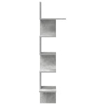 vidaXL Raft de perete pentru colț, gri beton, 32x32x127,5 cm, PAL vidaXL Raft de perete pentru colț, gri beton, 32x32x127,5 cm, PAL