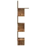 vidaXL Raft perete pentru colț lemn vechi 32x32x127,5cm lemn prelucrat