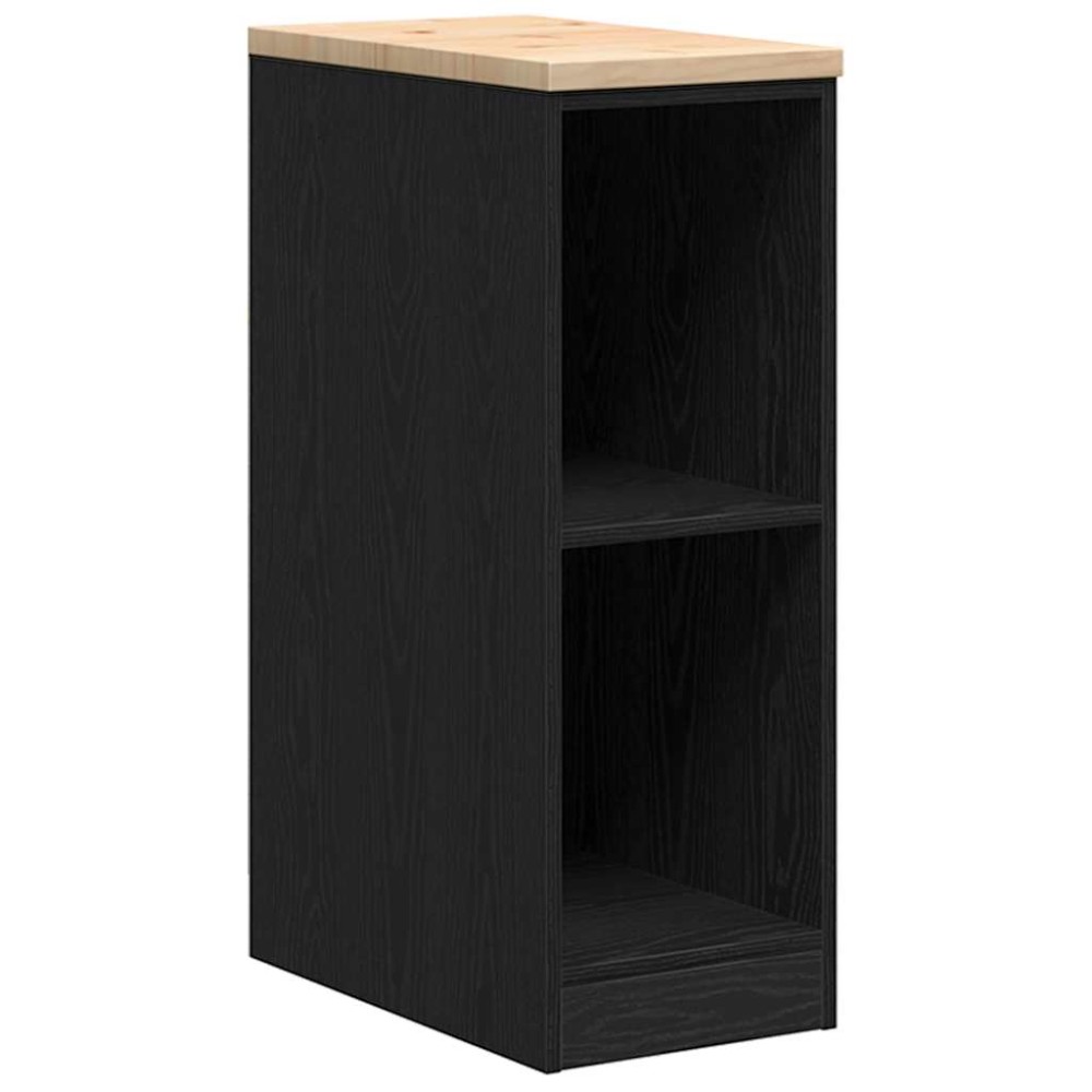 vidaXL Dulap depozitare garaj negru 30x51x85 cm lemn masiv de pin