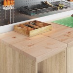 vidaXL Dulap depozitare garaj Stejar Sonoma 30x51x85 cm lemn masiv pin vidaXL Dulap depozitare garaj Stejar Sonoma 30x51x85 cm lemn masiv pin