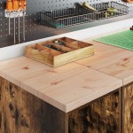 vidaXL Dulap de depozitare pentru garaj stejar afumat 30x51x85 cm vidaXL Dulap de depozitare pentru garaj stejar afumat 30x51x85 cm