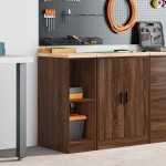 vidaXL Dulap depozitare garaj stejar maro 30x51x85 cm vidaXL Dulap depozitare garaj stejar maro 30x51x85 cm