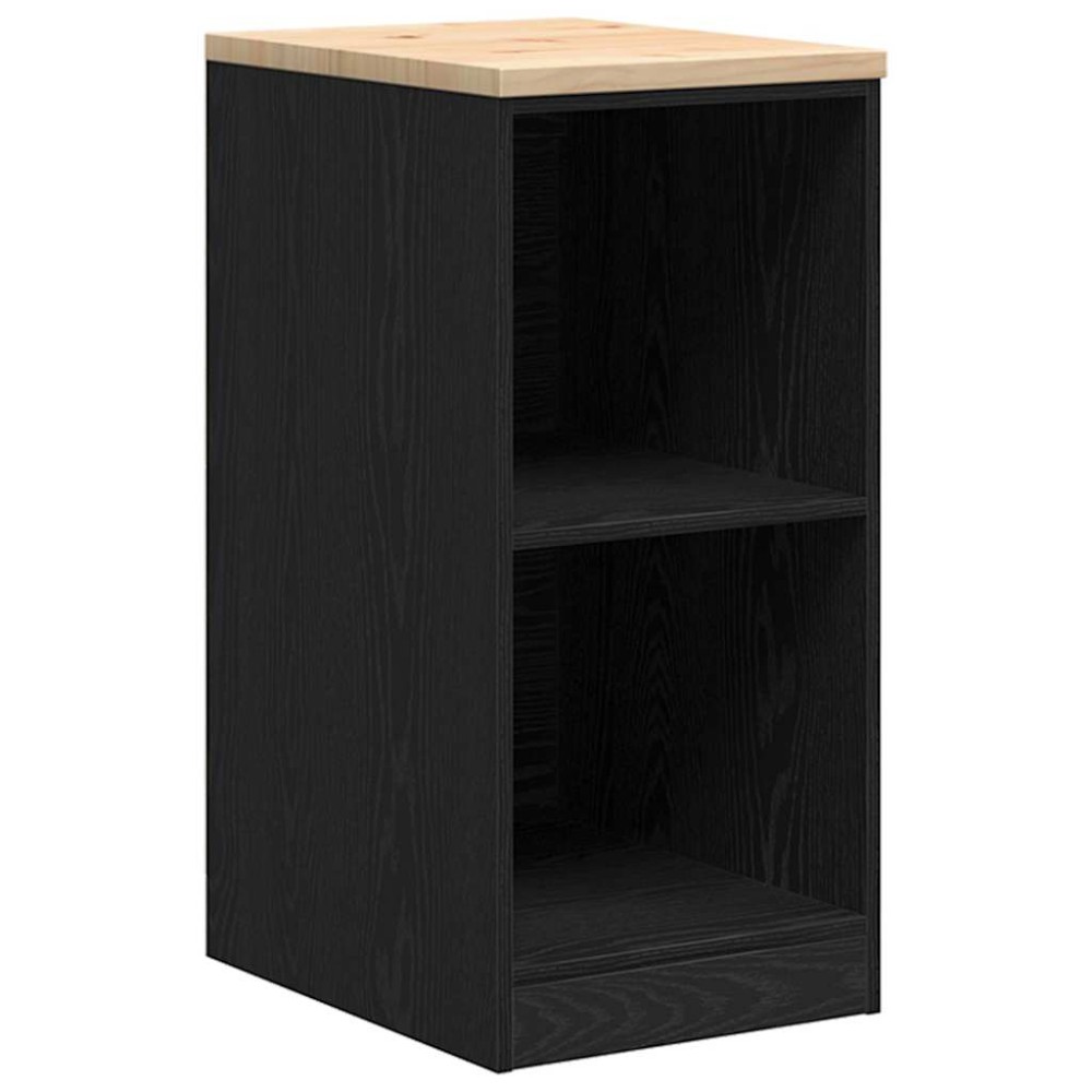 vidaXL Dulap depozitare garaj negru 40x51x85 cm lemn masiv de pin