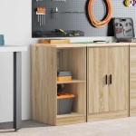 vidaXL Dulap depozitare garaj Stejar Sonoma 40x51x85 cm lemn masiv pin vidaXL Dulap depozitare garaj Stejar Sonoma 40x51x85 cm lemn masiv pin