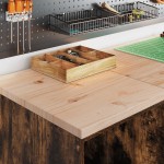 vidaXL Dulap de depozitare de garaj stejar afumat 40x51x85 cm