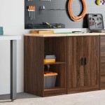 vidaXL Dulap de depozitare pentru garaj Stejar maro 40x51x85 cm