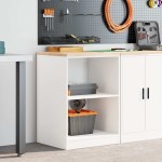 vidaXL Dulap depozitare garaj alb 60x51x85 cm lemn masiv de pin vidaXL Dulap depozitare garaj alb 60x51x85 cm lemn masiv de pin