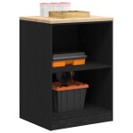 vidaXL Dulap depozitare garaj negru 60x51x85 cm lemn masiv de pin vidaXL Dulap depozitare garaj negru 60x51x85 cm lemn masiv de pin