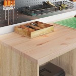 vidaXL Dulap depozitare garaj Stejar Sonoma 60x51x85 cm lemn masiv pin vidaXL Dulap depozitare garaj Stejar Sonoma 60x51x85 cm lemn masiv pin