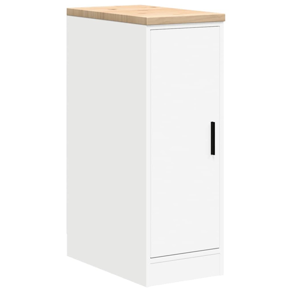 vidaXL Dulap depozitare garaj alb 30x51x85 cm lemn masiv de pin