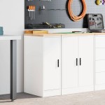 vidaXL Dulap depozitare garaj alb 30x51x85 cm lemn masiv de pin vidaXL Dulap depozitare garaj alb 30x51x85 cm lemn masiv de pin