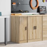 vidaXL Dulap depozitare garaj Stejar Sonoma 30x51x85 cm lemn masiv pin vidaXL Dulap depozitare garaj Stejar Sonoma 30x51x85 cm lemn masiv pin