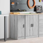 vidaXL Dulap depozitare garaj gri Sonoma 30x51x85 cm vidaXL Dulap depozitare garaj gri Sonoma 30x51x85 cm