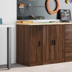 vidaXL Dulap depozitare garaj stejar maro 30x51x85 cm vidaXL Dulap depozitare garaj stejar maro 30x51x85 cm