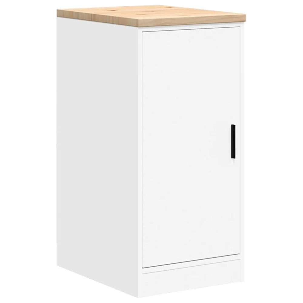 vidaXL Dulap depozitare garaj alb 40x51x85 cm lemn masiv de pin
