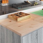 vidaXL Dulap depozitare garaj gri Sonoma 40x51x85 cm lemn masiv de pin vidaXL Dulap depozitare garaj gri Sonoma 40x51x85 cm lemn masiv de pin