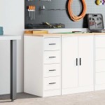 vidaXL Dulap depozitare garaj alb 30x51x85 cm lemn masiv de pin