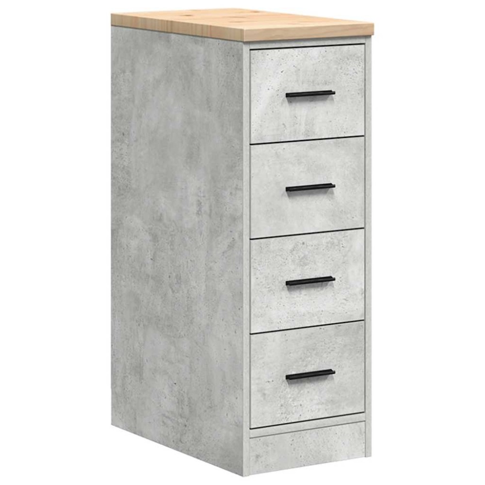 vidaXL Dulap depozitare garaj Beton Gri 30x51x85 cm lemn masiv de pin