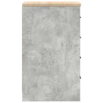 vidaXL Dulap depozitare garaj Beton Gri 30x51x85 cm lemn masiv de pin vidaXL Dulap depozitare garaj Beton Gri 30x51x85 cm lemn masiv de pin