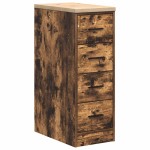 vidaXL Dulap de depozitare pentru garaj stejar afumat 30x51x85 cm