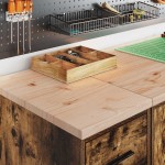 vidaXL Dulap de depozitare pentru garaj stejar afumat 30x51x85 cm