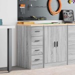 vidaXL Dulap depozitare garaj gri Sonoma 30x51x85 cm vidaXL Dulap depozitare garaj gri Sonoma 30x51x85 cm