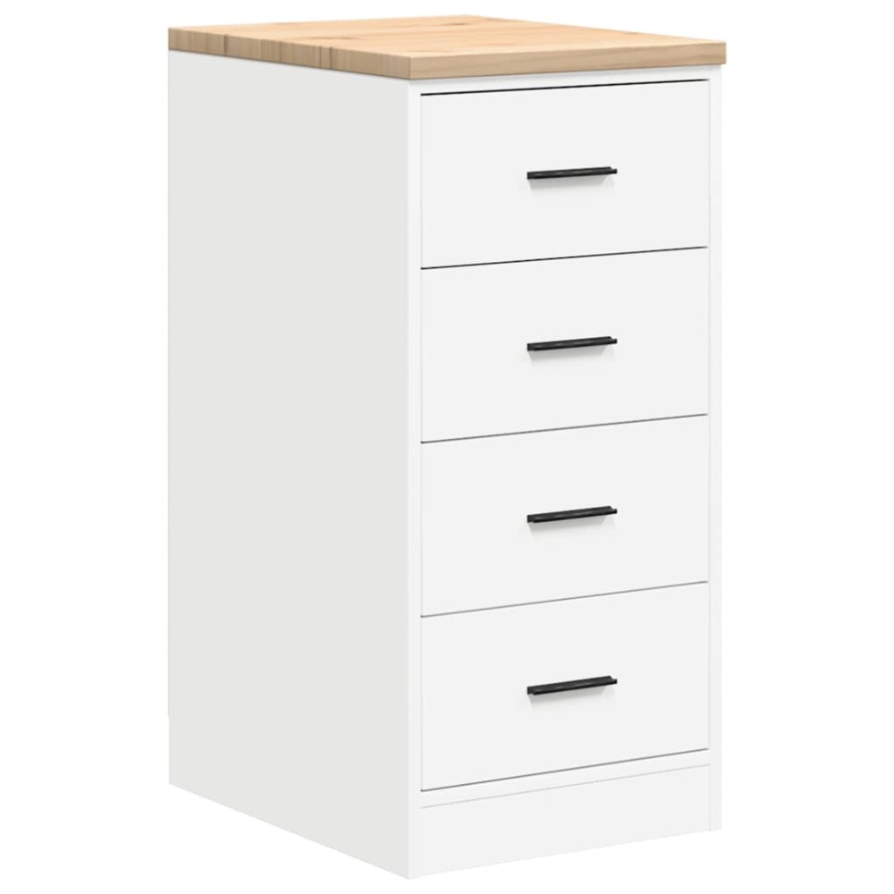 vidaXL Dulap depozitare garaj alb 40x51x85 cm lemn masiv de pin