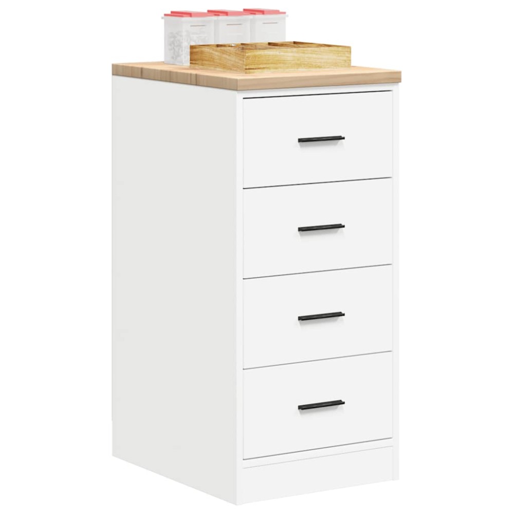 vidaXL Dulap depozitare garaj alb 40x51x85 cm lemn masiv de pin