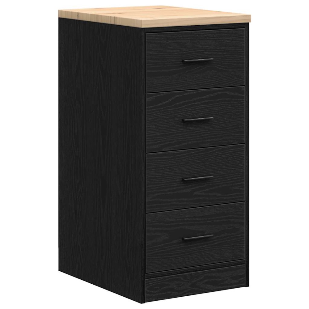 vidaXL Dulap depozitare garaj negru 40x51x85 cm lemn masiv de pin