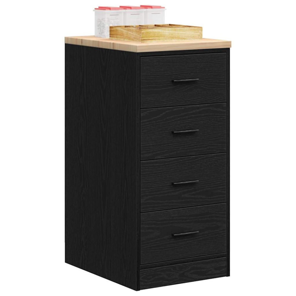 vidaXL Dulap depozitare garaj negru 40x51x85 cm lemn masiv de pin
