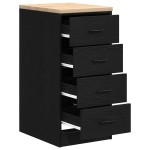 vidaXL Dulap depozitare garaj negru 40x51x85 cm lemn masiv de pin vidaXL Dulap depozitare garaj negru 40x51x85 cm lemn masiv de pin
