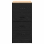 vidaXL Dulap depozitare garaj negru 40x51x85 cm lemn masiv de pin vidaXL Dulap depozitare garaj negru 40x51x85 cm lemn masiv de pin