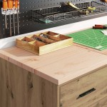 vidaXL Dulap de depozitare pentru garaj Artisan Stejar 40x51x85 cm vidaXL Dulap de depozitare pentru garaj Artisan Stejar 40x51x85 cm