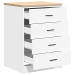 vidaXL Dulap depozitare garaj alb 60x51x85 cm lemn masiv de pin