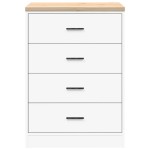 vidaXL Dulap depozitare garaj alb 60x51x85 cm lemn masiv de pin