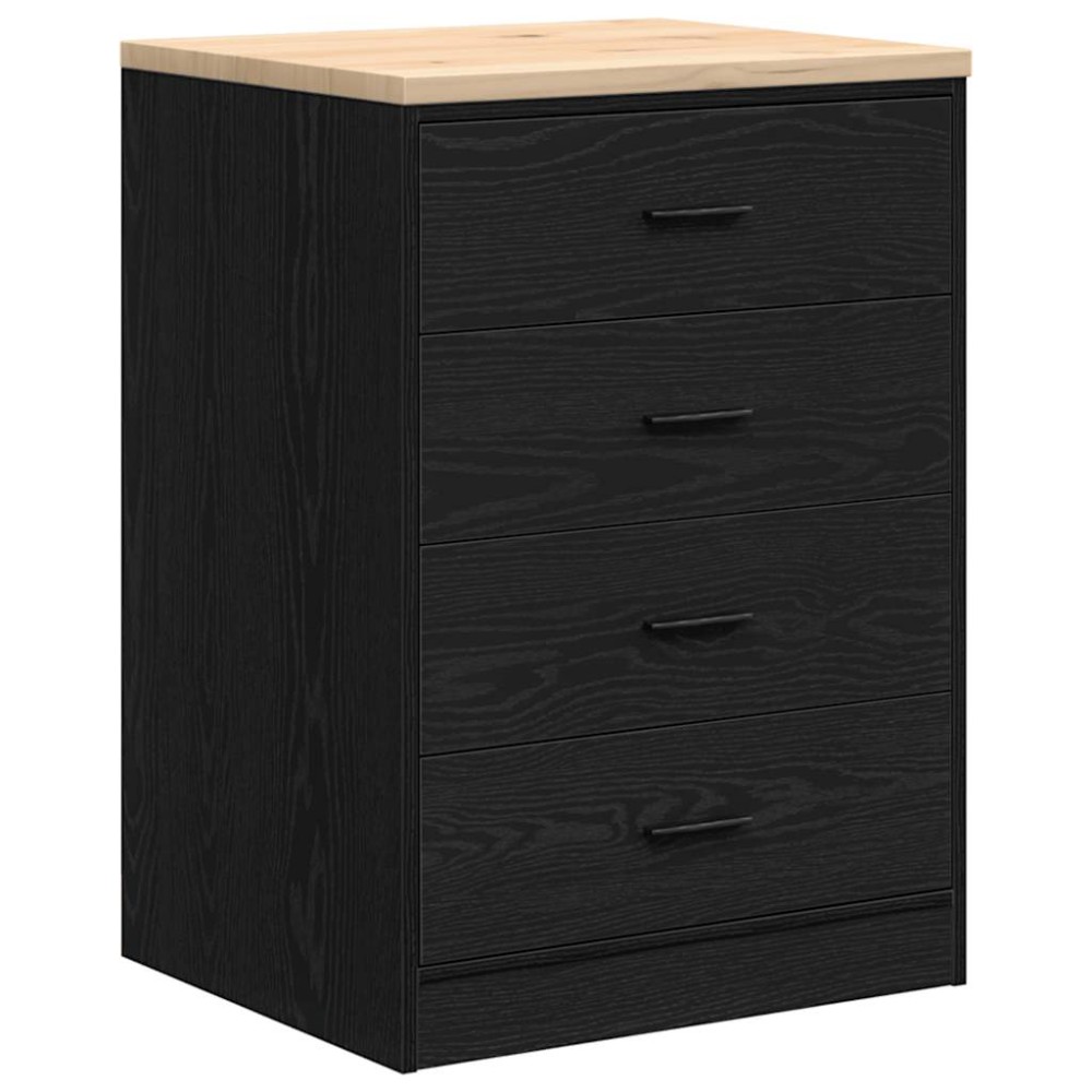 vidaXL Dulap depozitare garaj negru 60x51x85 cm lemn masiv de pin