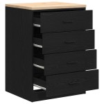 vidaXL Dulap depozitare garaj negru 60x51x85 cm lemn masiv de pin vidaXL Dulap depozitare garaj negru 60x51x85 cm lemn masiv de pin
