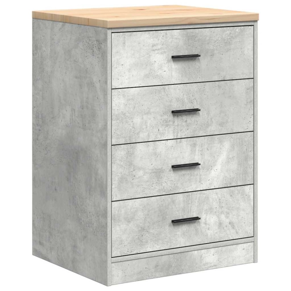 vidaXL Dulap depozitare garaj Beton Gri 60x51x85 cm lemn masiv de pin