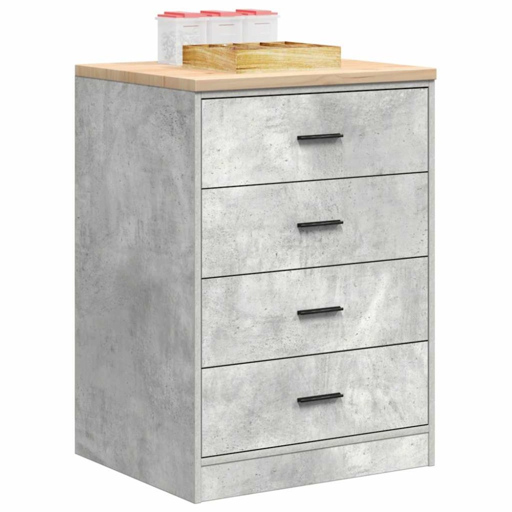 vidaXL Dulap depozitare garaj Beton Gri 60x51x85 cm lemn masiv de pin